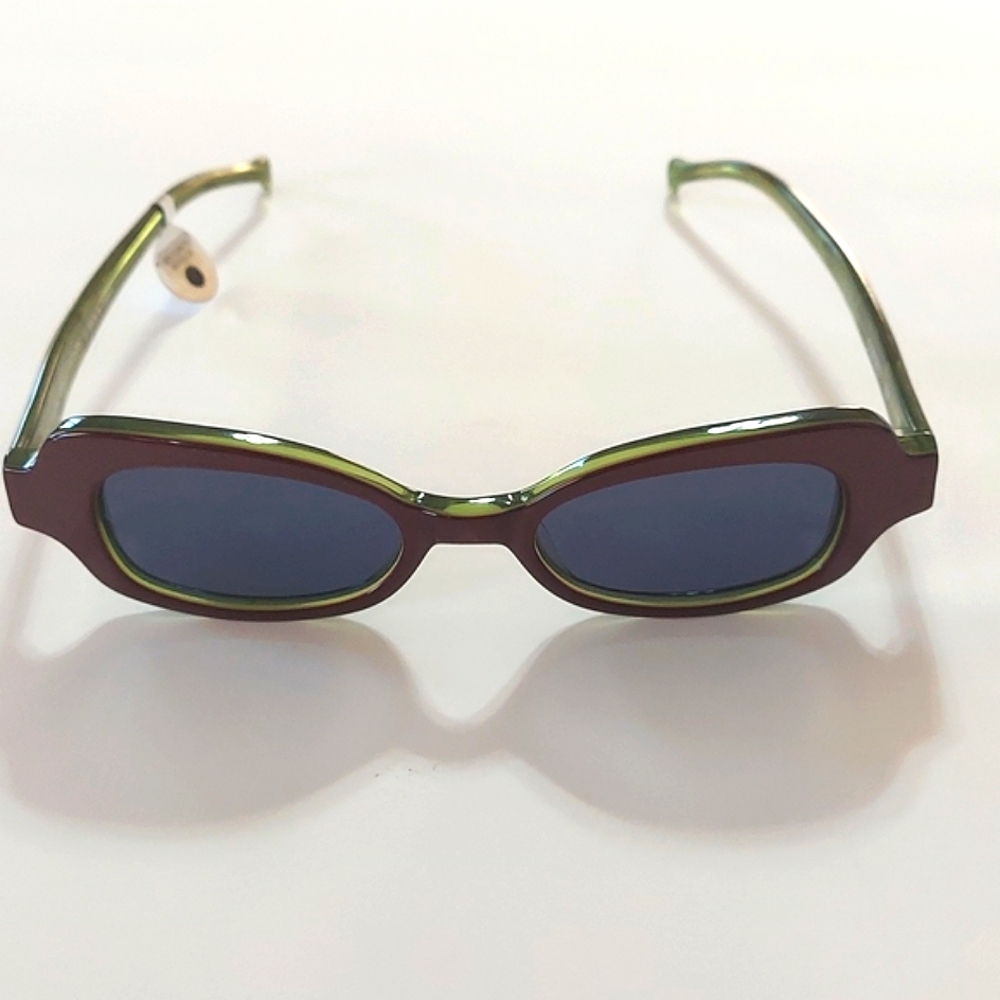 Anne Et Valentin Made in France NWOT Oval Lunettes Green/ Brown